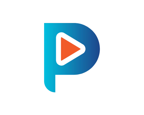 Creative Letter P play Button Logo