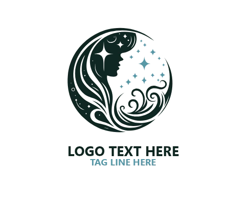Crescent Embrace Woman Logo