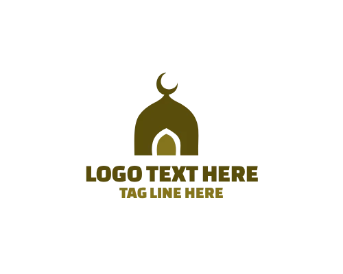 Crescent Mosque Minimal Logo