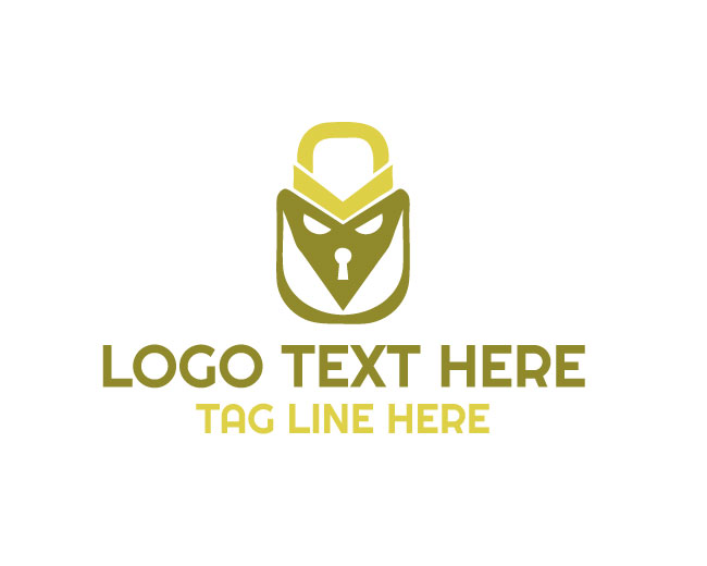 Criminal Padlock Face Logo logo template preview