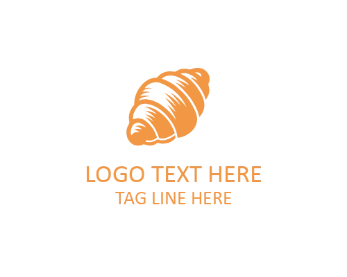 Croissant Bread Icon Logo