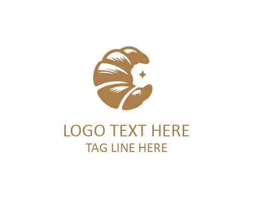 Croissant Bread Shop Logo