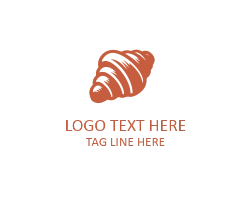 Croissant Cafe Sign Logo