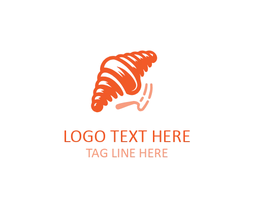 Croissant Food Icon Logo