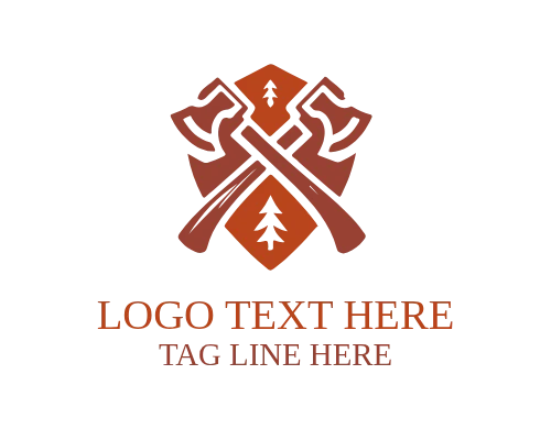  Crossed Axe Shield Logo for Tactical Brands