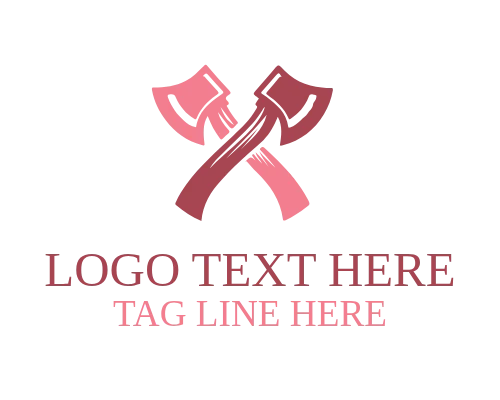 Crossed Axes Warrior Logo