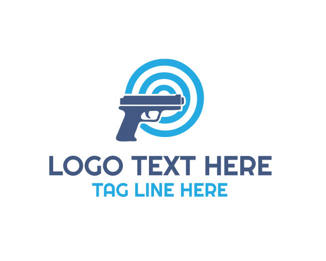 Crossed Gun Symbol Logo