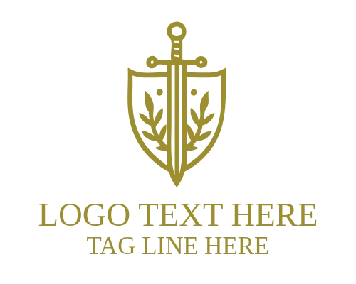  Crossed Monoline Swords Logo