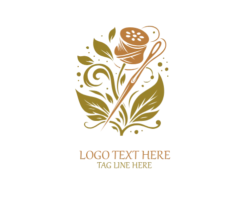 Crossed Needles Crafts Logo