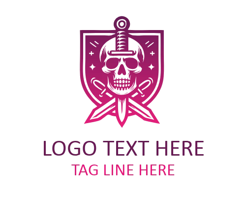 Crossed Sword Skull Emblem