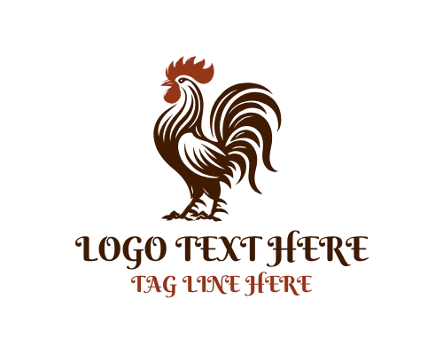 Crowing Rooster Morning Logo