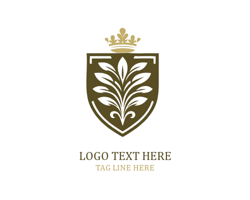 Crown Crest Royal Shield Logo
