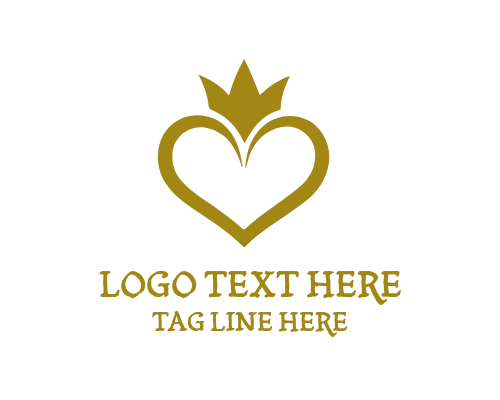 Crown Heart Elegant Logo