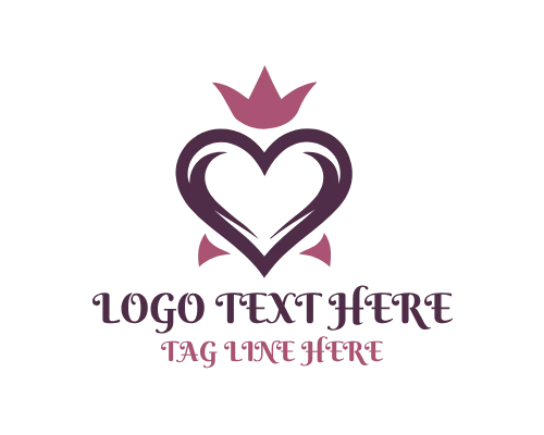 Crown Heart Modern Logo