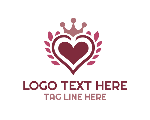  Crown Heart Romantic Logo