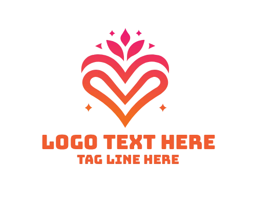 Crown Heart Simple Logo
