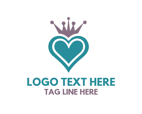 Crown Heart Symbolic Logo