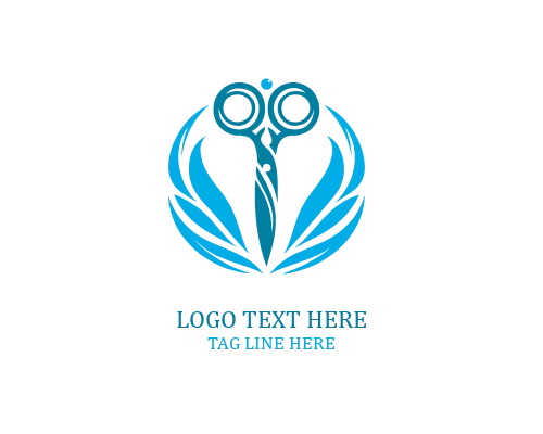 Crown Scissor Floral Logo