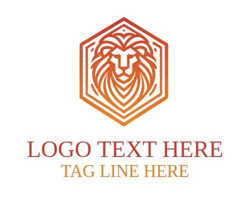 Crowned Monoline Lion Logo