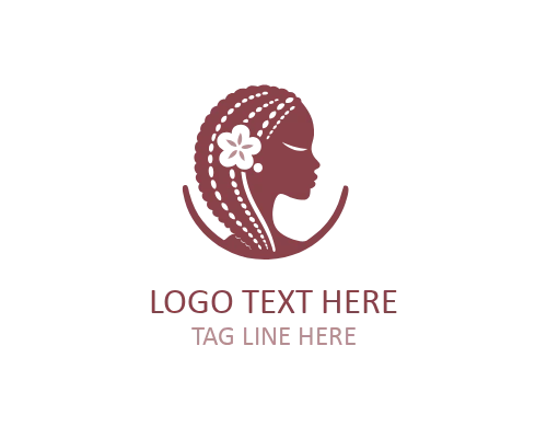 Crowned Spirit African Woman Logo
