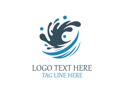 Crystal Clear Water Splash Logo for Premium Aqua Brands
