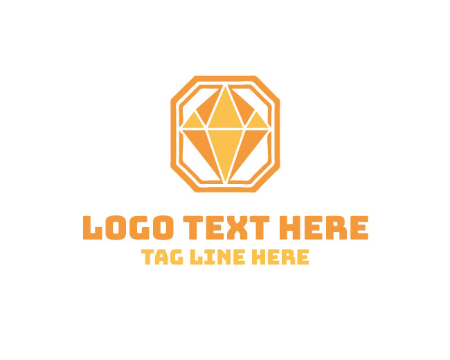 Crystal Facet Diamond Logo