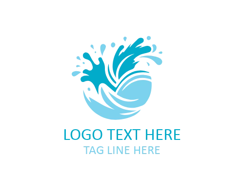 Crystal Water Splash Logo for Premium Aqua Brands