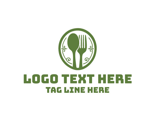  Culinary Bistro Plate Design Logo