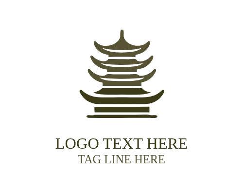 Cultural China Traditional Architecture Logo for Historic Branding