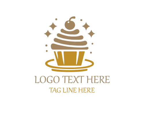 Cupcake – Black and White Logo