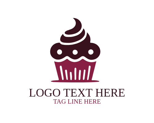 Cupcake – Blueberry Style Logo