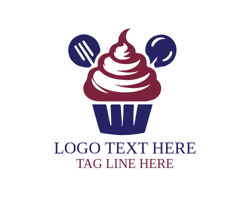 Cupcake – Cartoon Style Logo