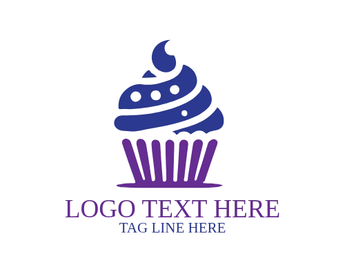Cupcake Chocolate Drip Logo