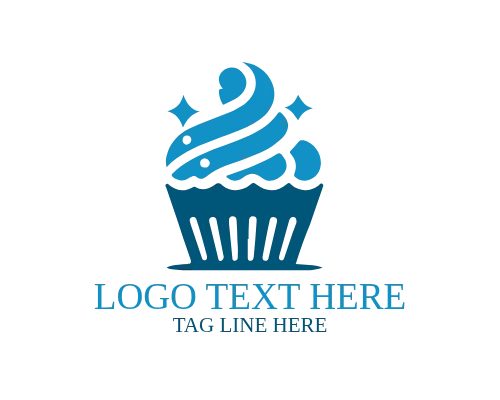 Cupcake – Rainbow Frosting Logo