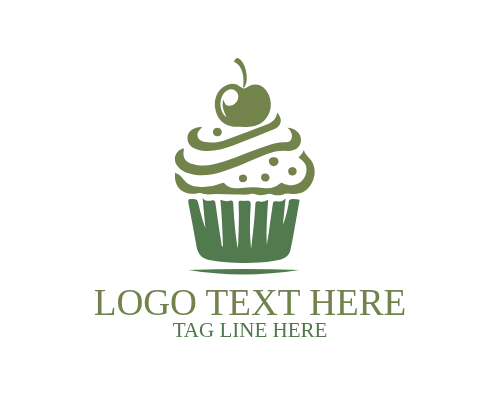 Cupcake – Watercolor Style Logo