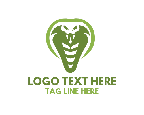 Curled Viper Snake Wildlife Logo