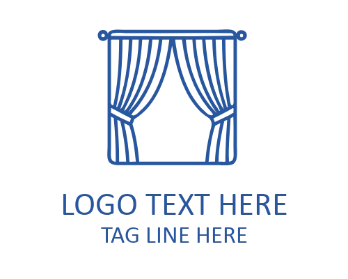Curtain Badge Logo for Interior Design Branding