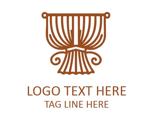 Curtain Drapery Logo for Textile Branding
