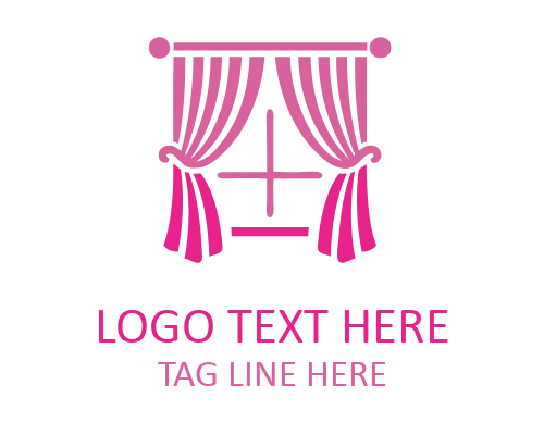 Curtain Monogram Logo for Boutique Branding