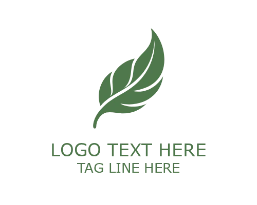 Curve Minimalist Feather Logo for Creative Branding