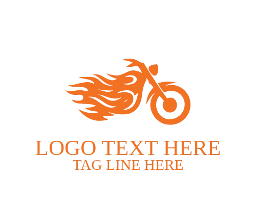 Curved Abstract Motorcycle Logo