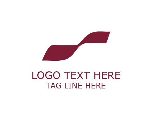 Curved Abstract Ribbon Logo for Elegant Brand Identity
