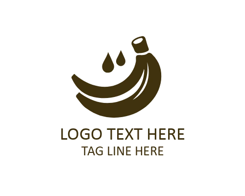 Curved Banana Logo for Organic and Healthy Branding
