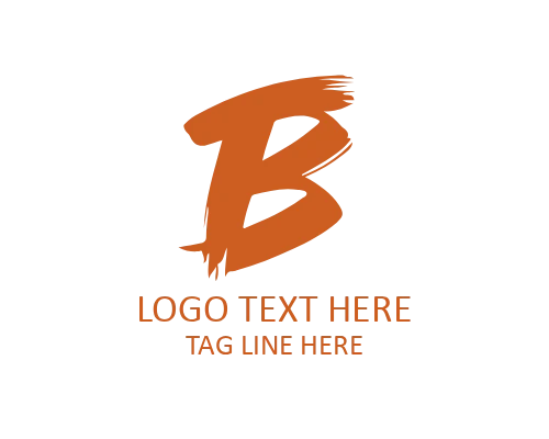 Custom Brush Letter B Logo for Unique Branding