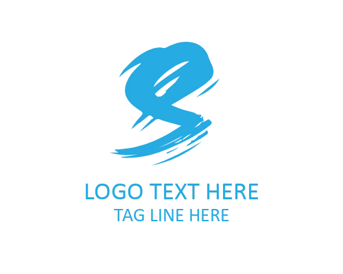 Custom Calligraphy Brush Letter S Logo for Unique Branding