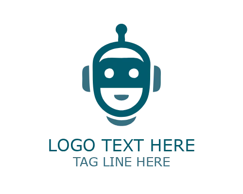Cute AI Robot Character Mascot Logo for Friendly Tech Branding