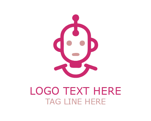Cute Android Robot Logo for Tech Identity