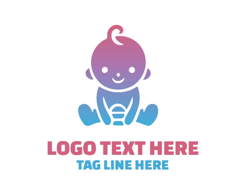 Cute Baby Little Prince Crown Logo