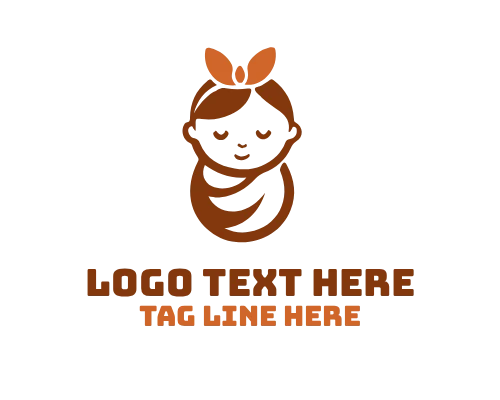 Cute Baby Pacifier Icon Logo