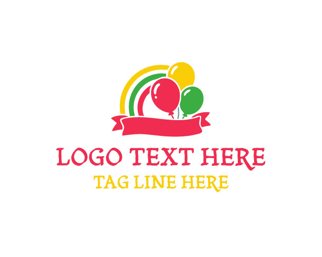 Cute Baby Party Balloon Logo
